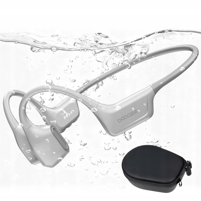 Bezdrátová sluchátka s kostním vedením Doogee BoneAir Swim Šedá