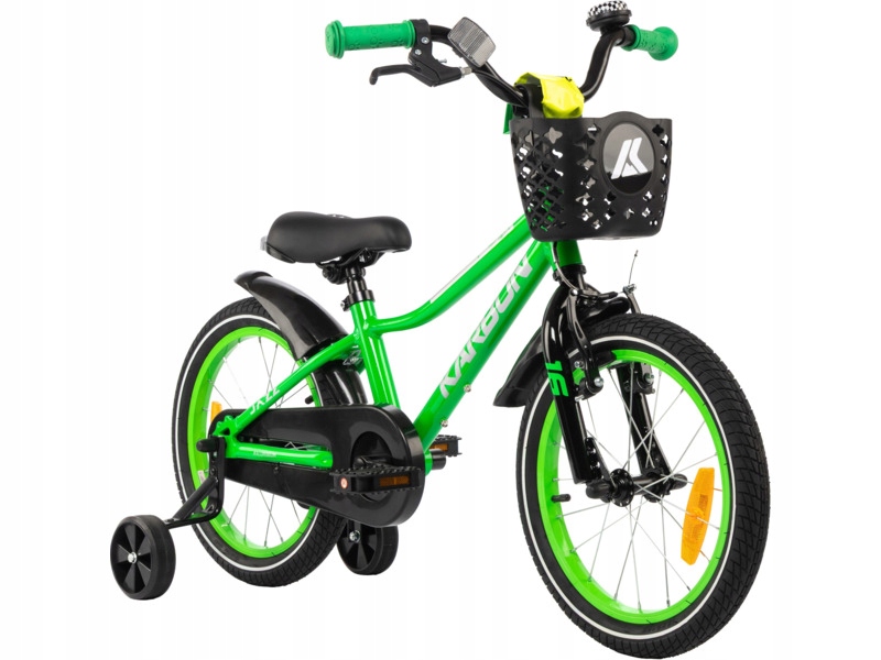 Rower dziecięcy Karbon Jazz 16 cali dla chłopca Zielony