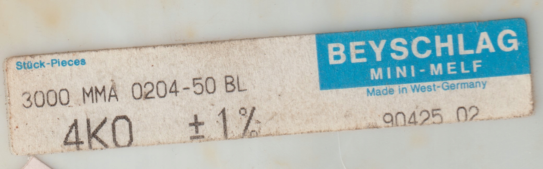 [100szt] 4K 1% 50ppm rezystor Smd minimelf MMA0204 Beyschlag low noise