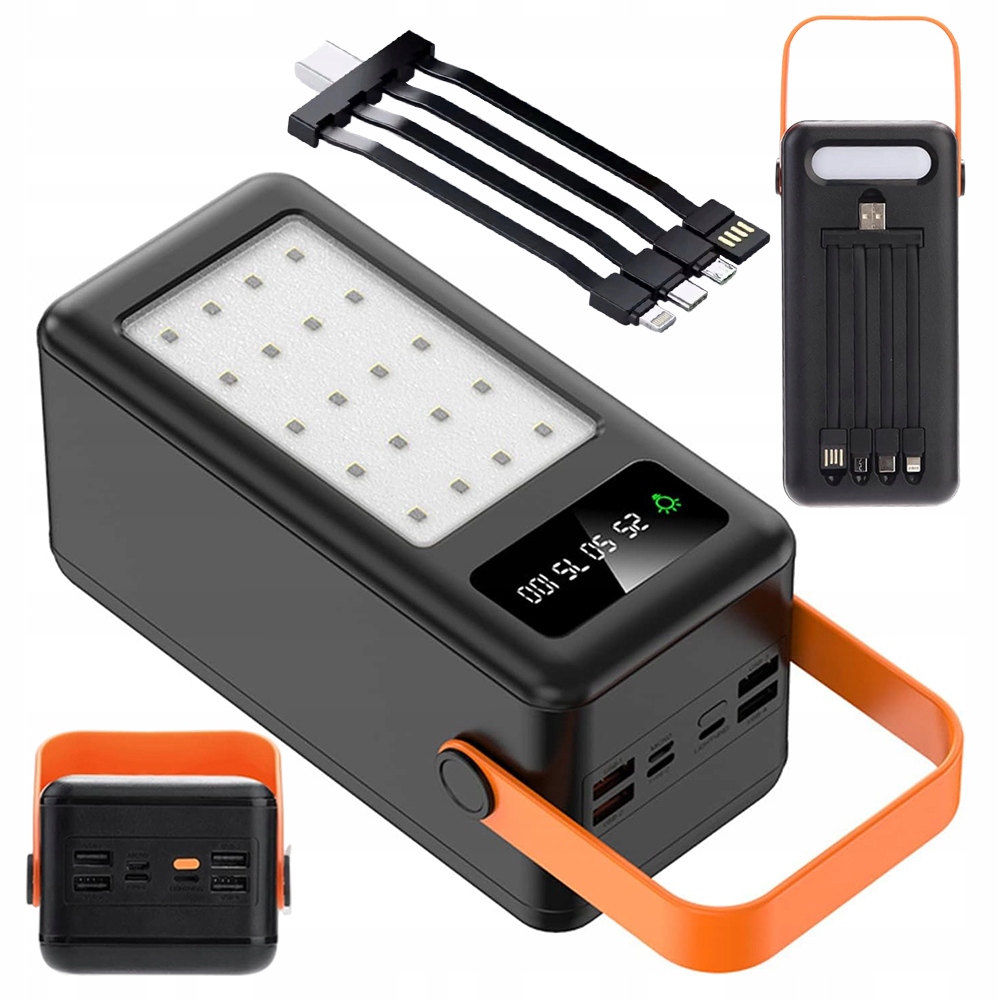 Powerbank 50000MAH Pd 66W Rychlé nabíjení Usb-a/c Micro Lightning svítilna