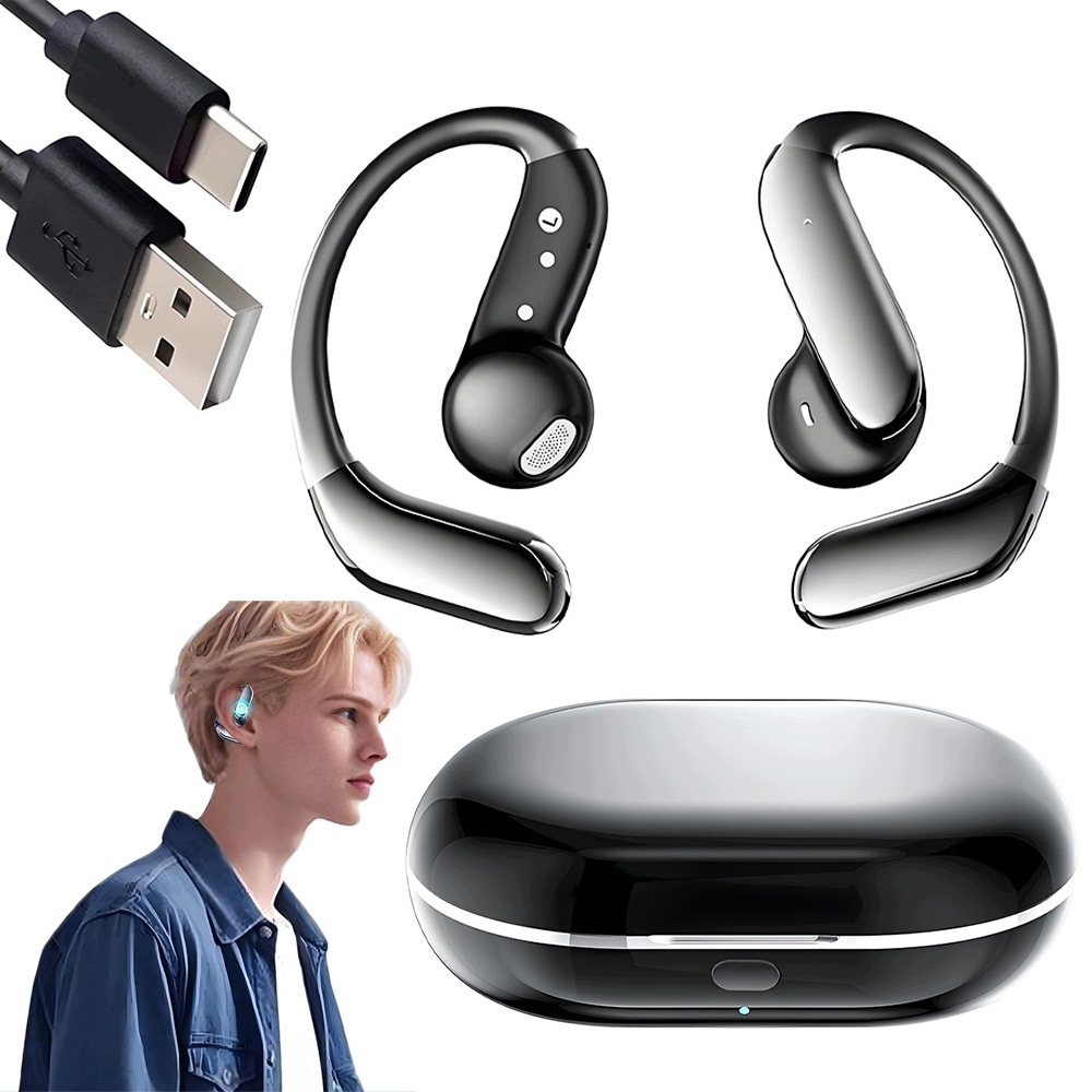 Bezdrátová Sluchátka Bluetooth 6.1 Za Uši Powerbank 400 mAh