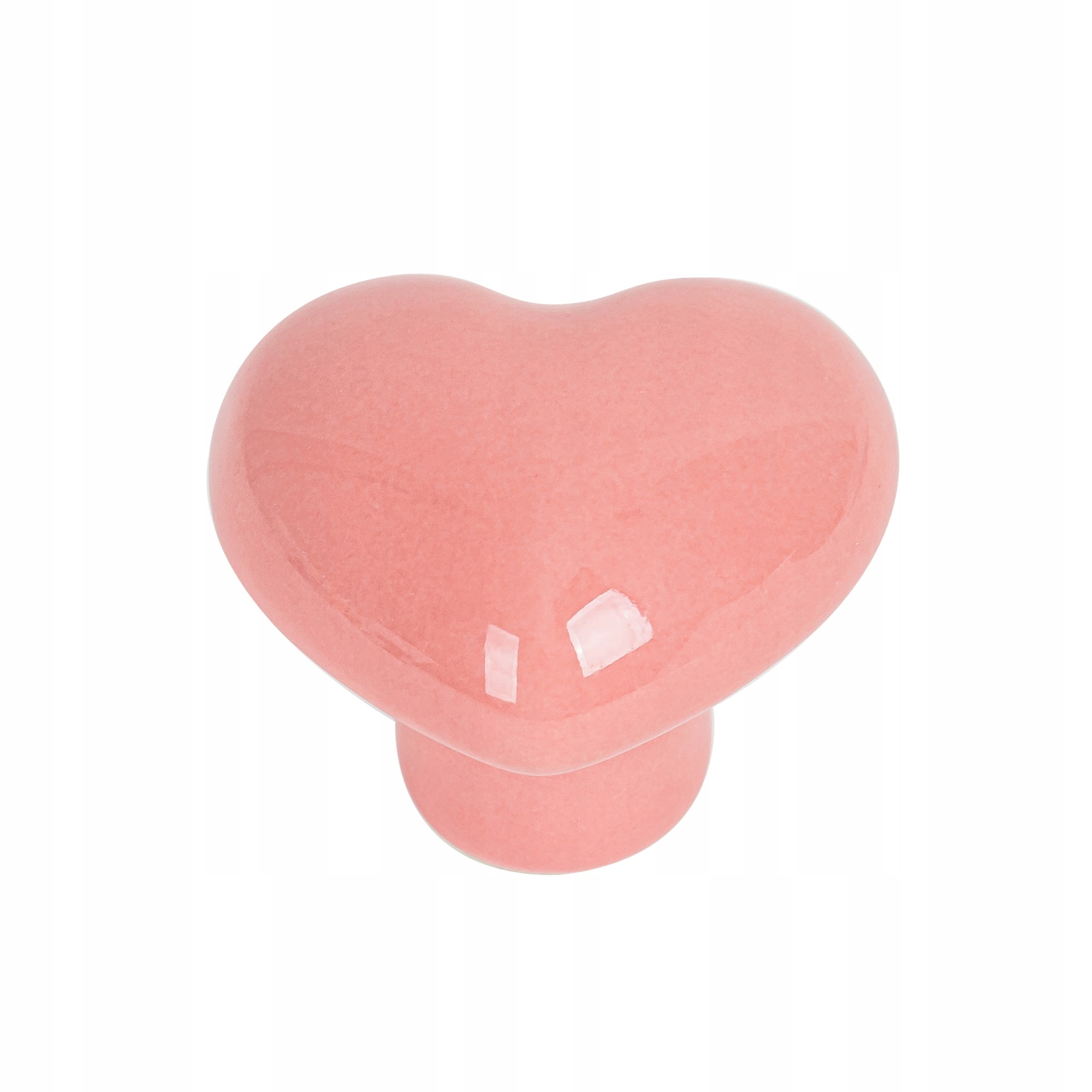 

Gałka Meblowa porcelana Serce rose-pink