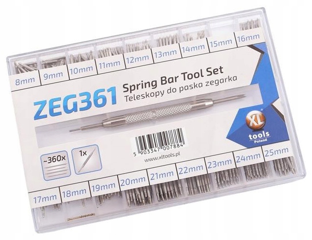 Teleskopy do paska zegarka 360szt + narzędzie ZEG361