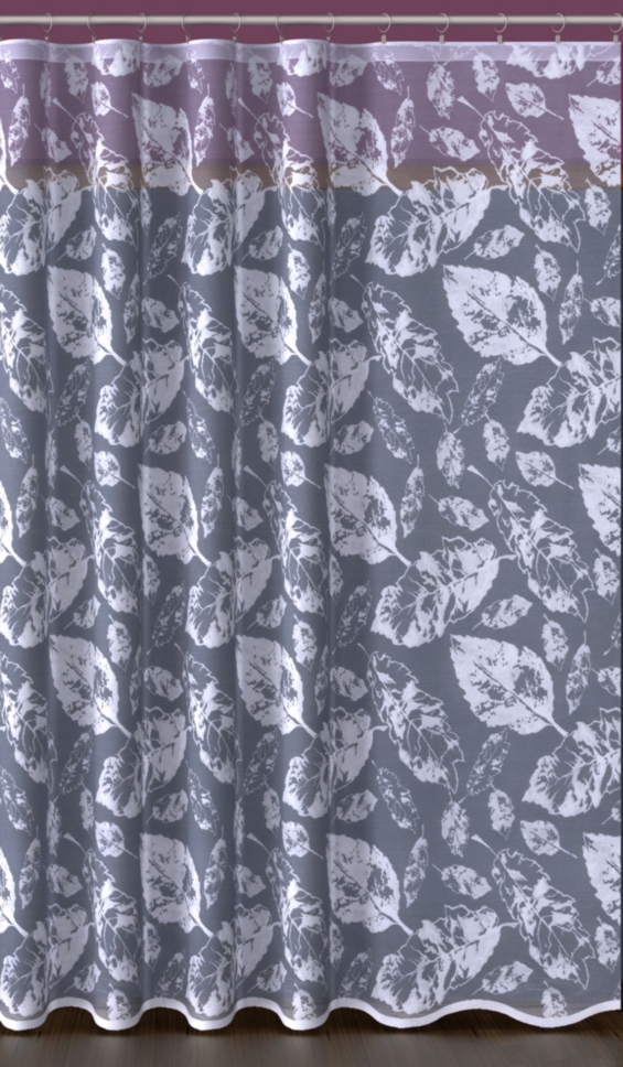 Mg Záclona Listy 629/60 500x160cm Hotová Obšitá Bt