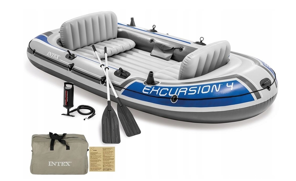 Ponton 4-osob Intex 68324 Excursion wiosła +pompka EAN (GTIN) 6941057463247