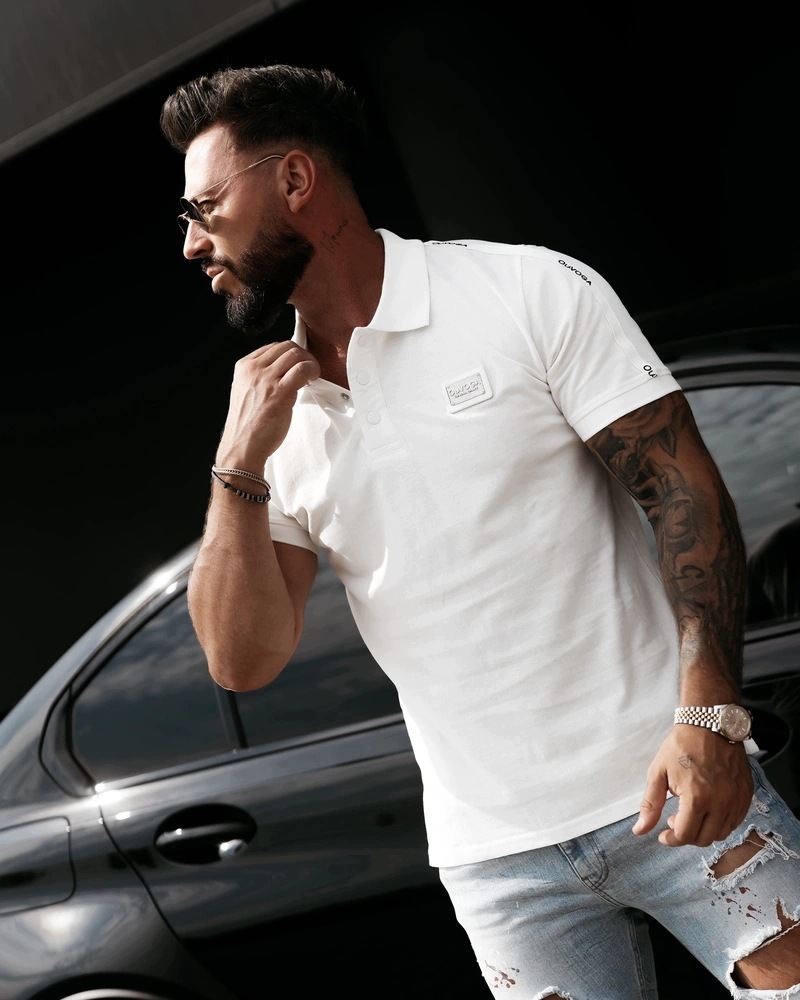 Pánské tričko Polo Olavoga Balardi 2026 bílá ecru velikost M