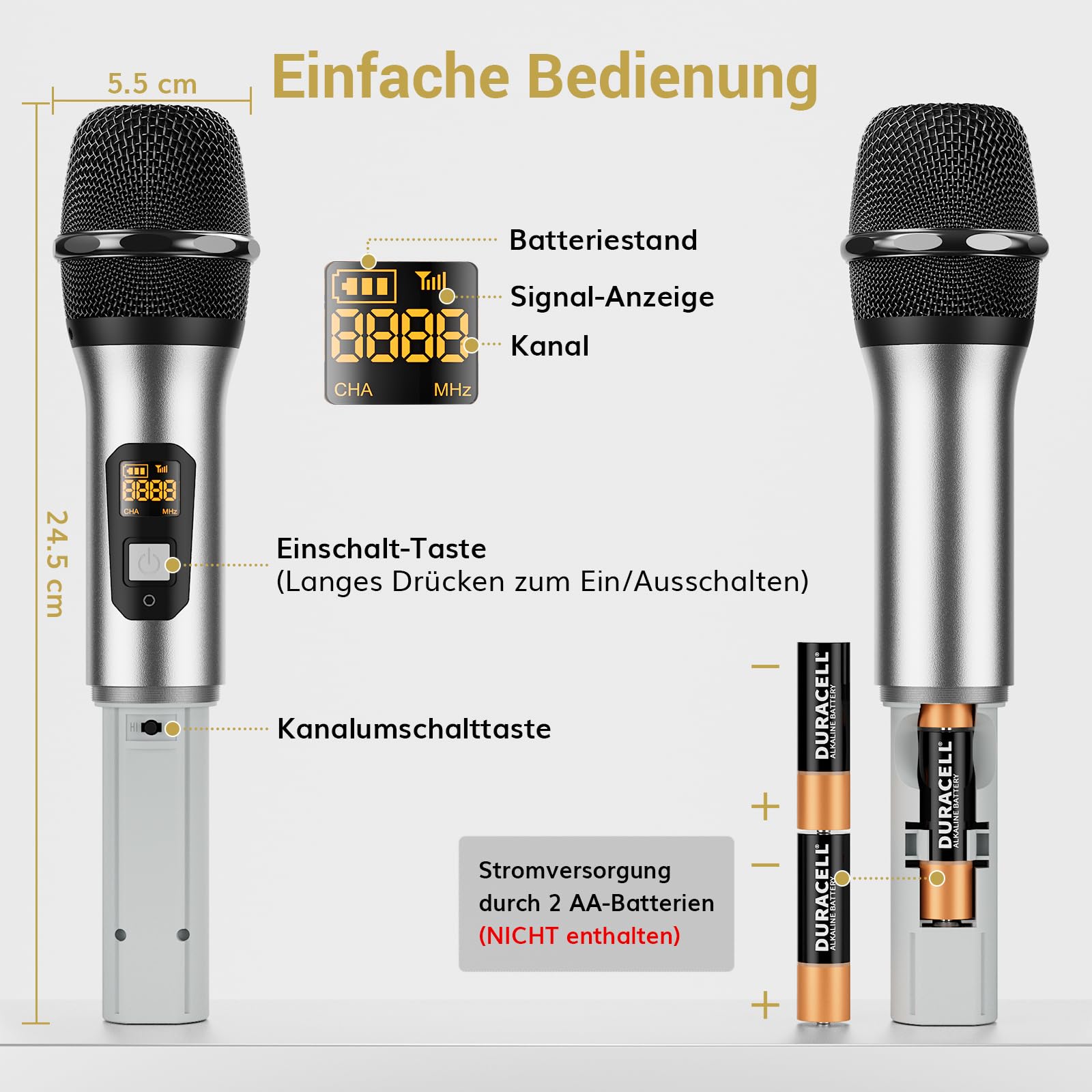 TONOR Mikrofon Bezprzewodowy UHF Dual Karaoke DJ Kościół Spotkania 60m — miniatura 7