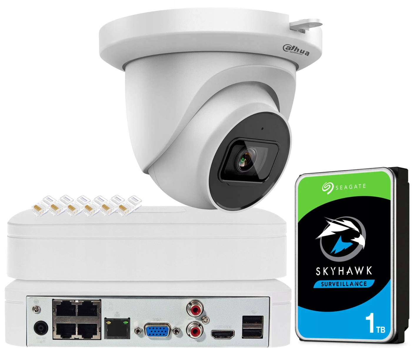 Sada na monitorovanie Dahua IPC-HDW2441TM-S-0280B 4MPx Starlight, WizSense