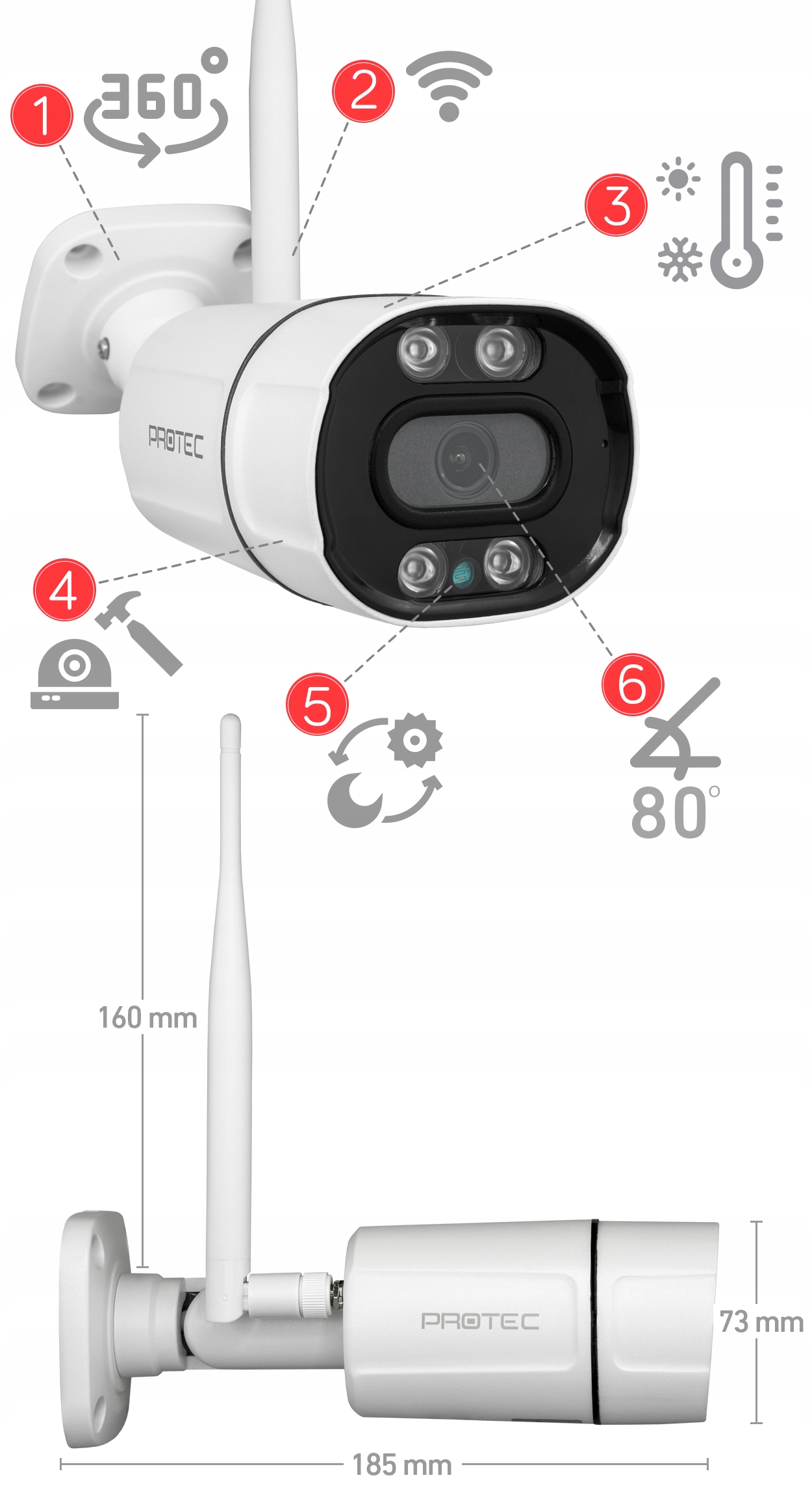 ZESTAW WIFI 4 KAMERY 3MPX Z MIKROFONEM 4TB FULLHD+ Liczba obsługiwanych kamer 4
