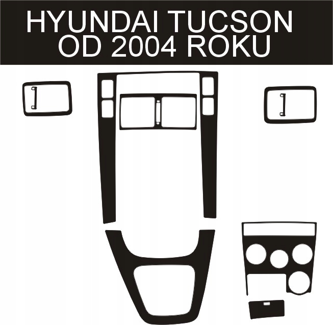 HYUNDAI TUCSON OKLEINY PANEL CARBON NAKLEJKI DESKA Szerokość produktu 40 cm