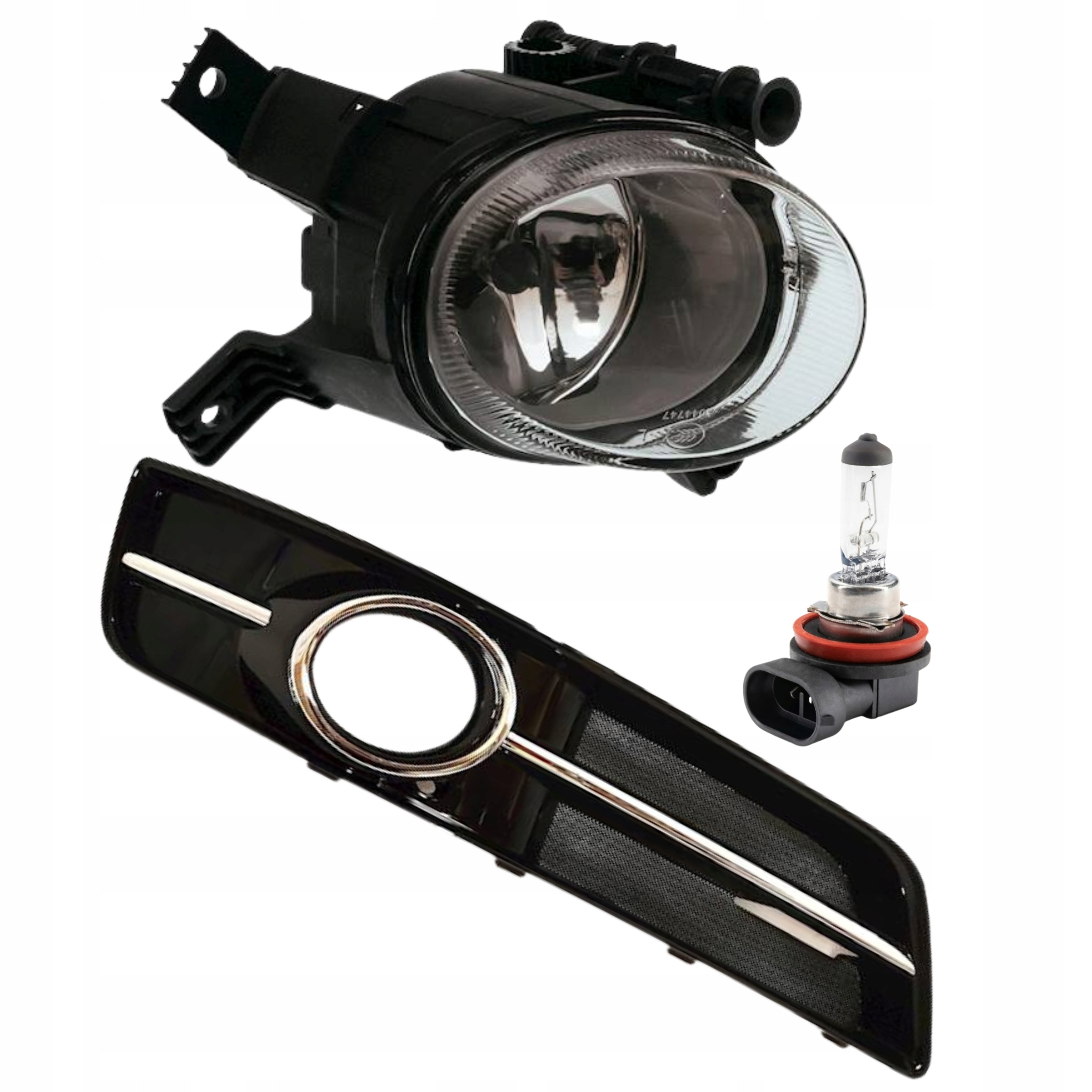 Audi A3 8P 2008-12 Halogenová Mlhová Lampa Pravá Atrapa Černá Chrom