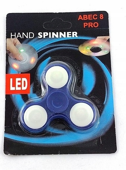 

Spinner Świecący Led Fidget Antystres Niebieski
