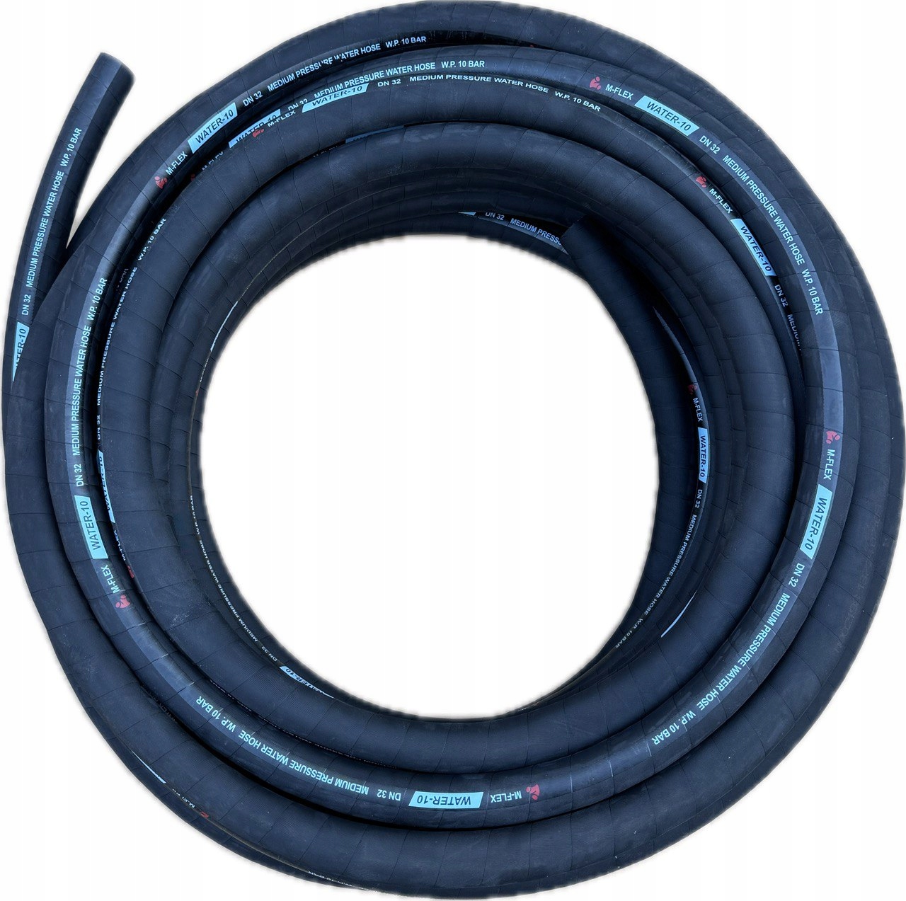 Gumová Výtlačná Hadica Na Vodu Vystužená 32 MM 1 1/4" 10 Bar WATER-10 Rolka 40 M