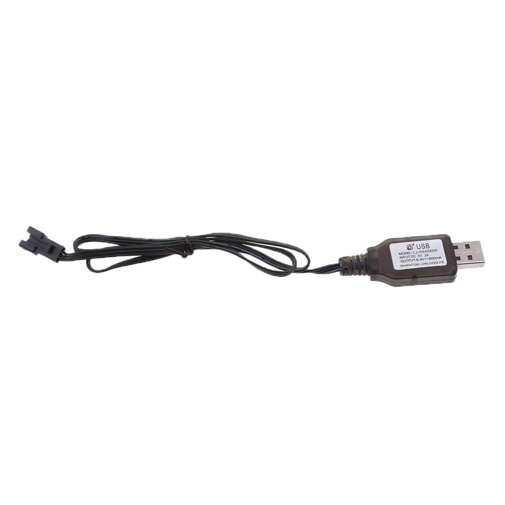 6.4V USB to SM po Battery Charging Cable for RC Toys Pack of 1