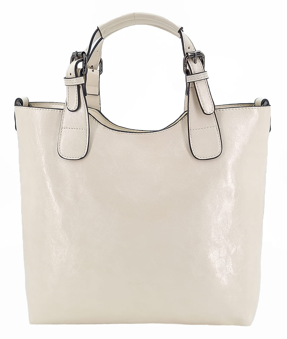 Krémová klasická dámská kabelka Ines Delaure