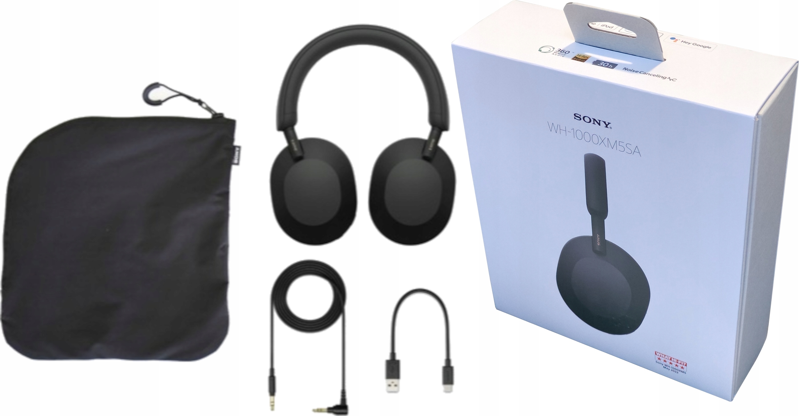 Słuchawki Bezprzewodowe Sony WH-1000XM5SA Nauszne Bluetooth 5.2 Czarne