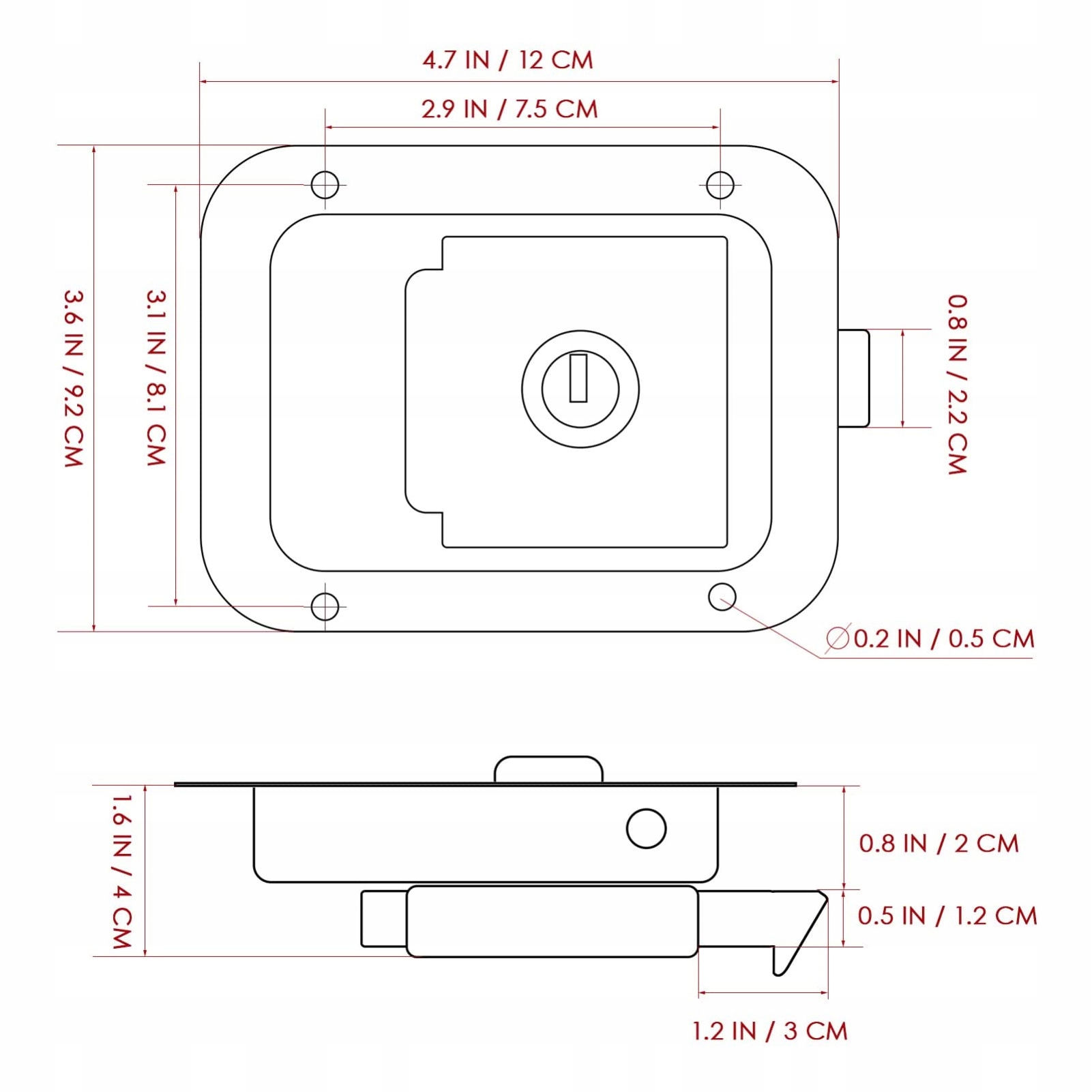 METALOWY ZAMEK DO DRZWI PRZYCZEPY EAN (GTIN) 6900702955216