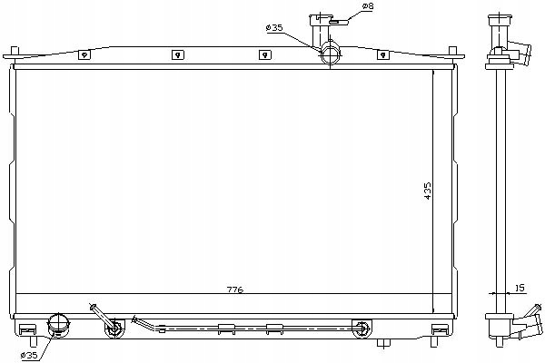 Chladič Motoru Nissens 253100W200 253100W000 25