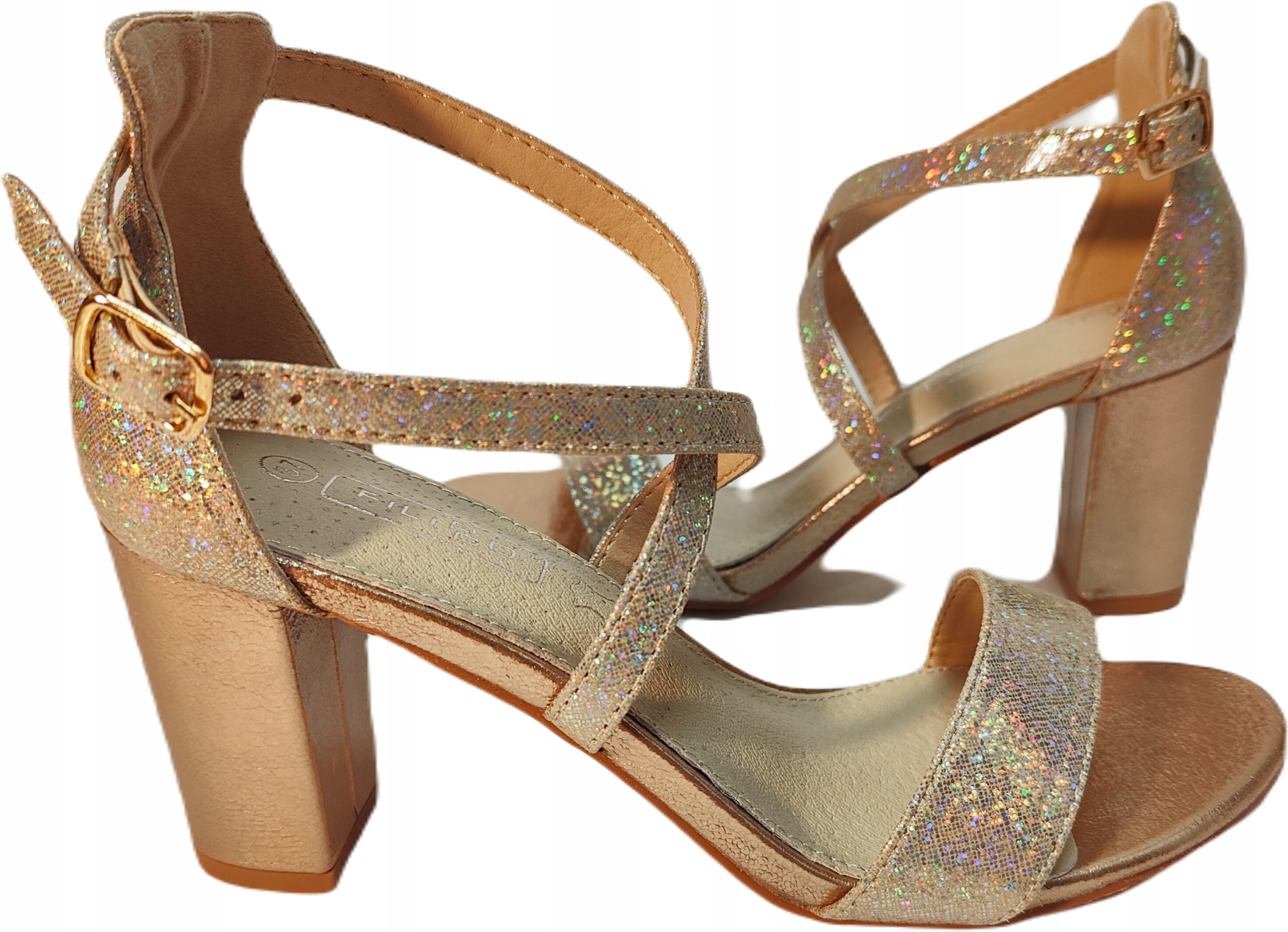 elegantní sandály Filippo DS1276/23 Zlaté r38