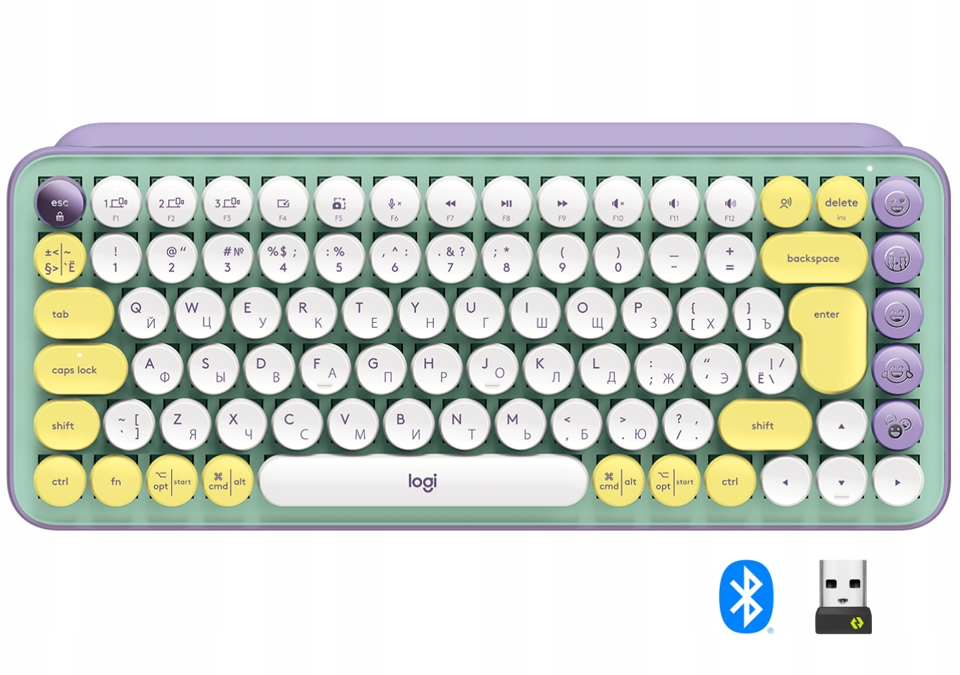 Mechaniczna klawiatura bezprzewodowa Logitech Pop Keys US'Intl Cyrylica