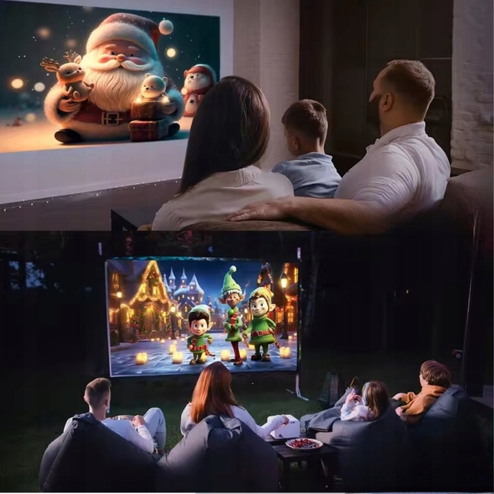 Projektor Rzutnik Android TV WiFi Bluetooth 4K Full HD Przenośny Obrotowy Jasność lampy (ANSI) 390 lm