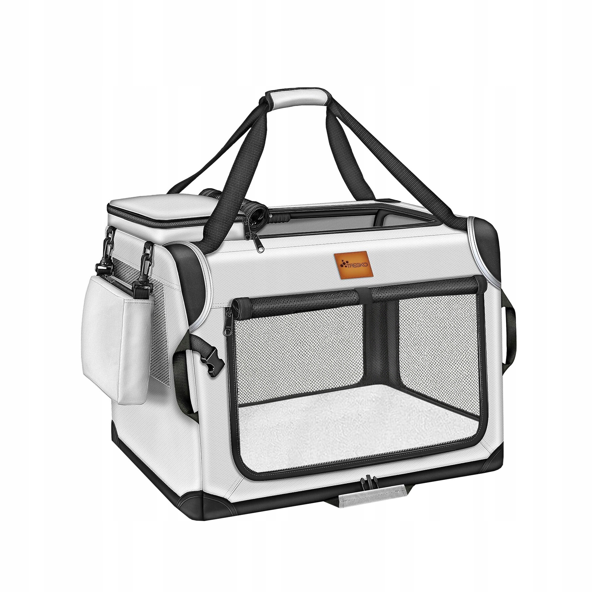 Levně Tresko Přepravka pro psy a kočky 70x52x52 cm Světle šedá