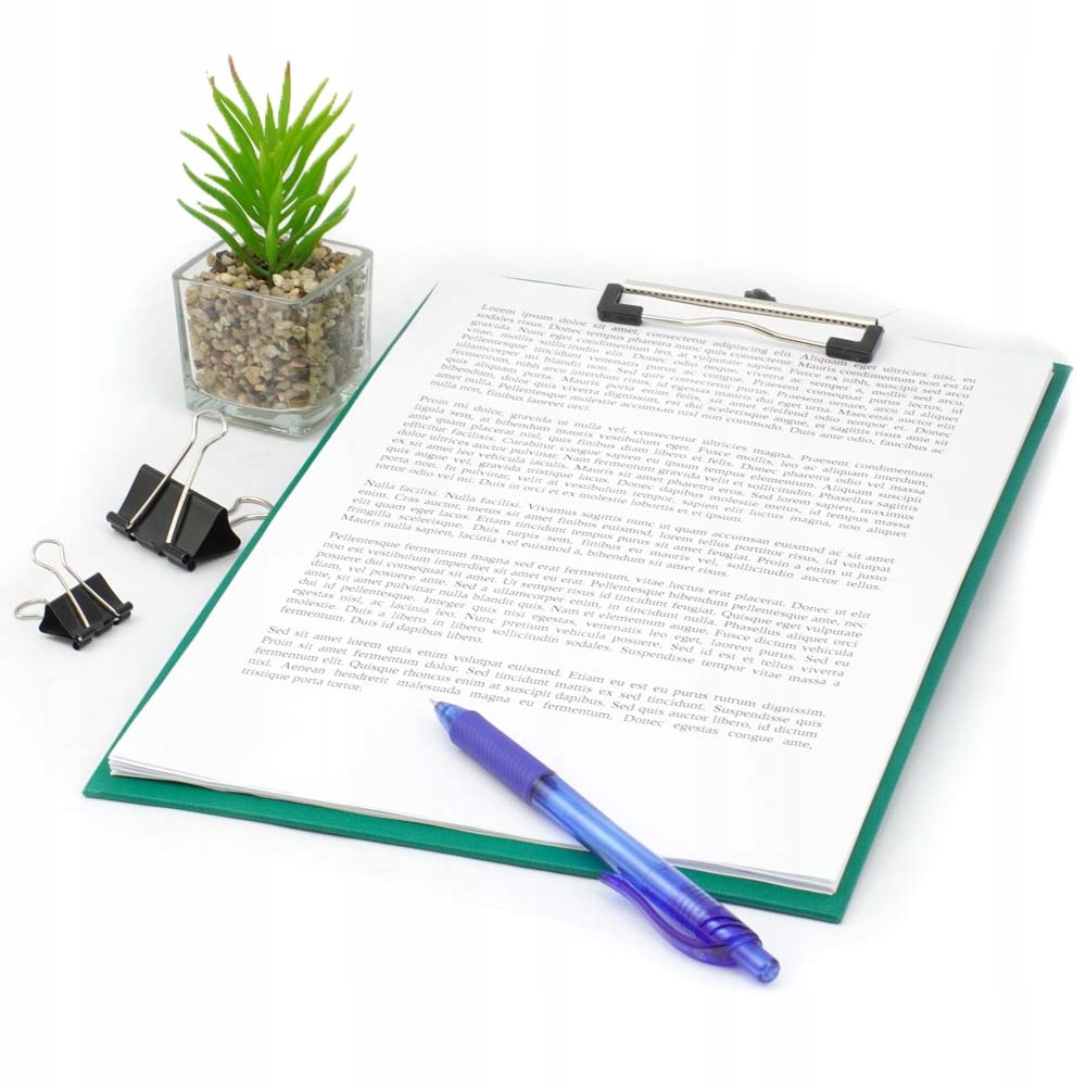 DESKA Z KLIPEM A4 PODKŁADKA ZIELONA Format A4