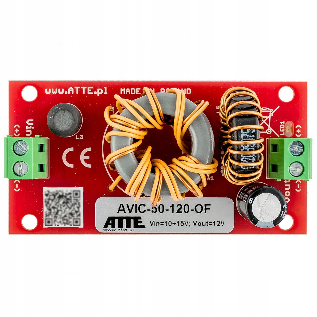 

Moduł zasilania AVIC-50-120-OF 10-15V/12V 4A 50W
