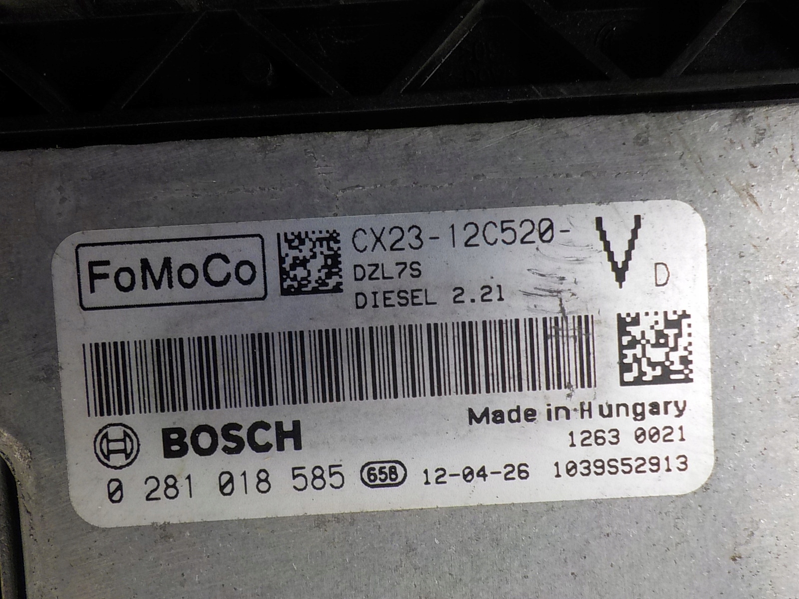 JAGUAR XF computer control unit CX23-12C520-VD 0281018585