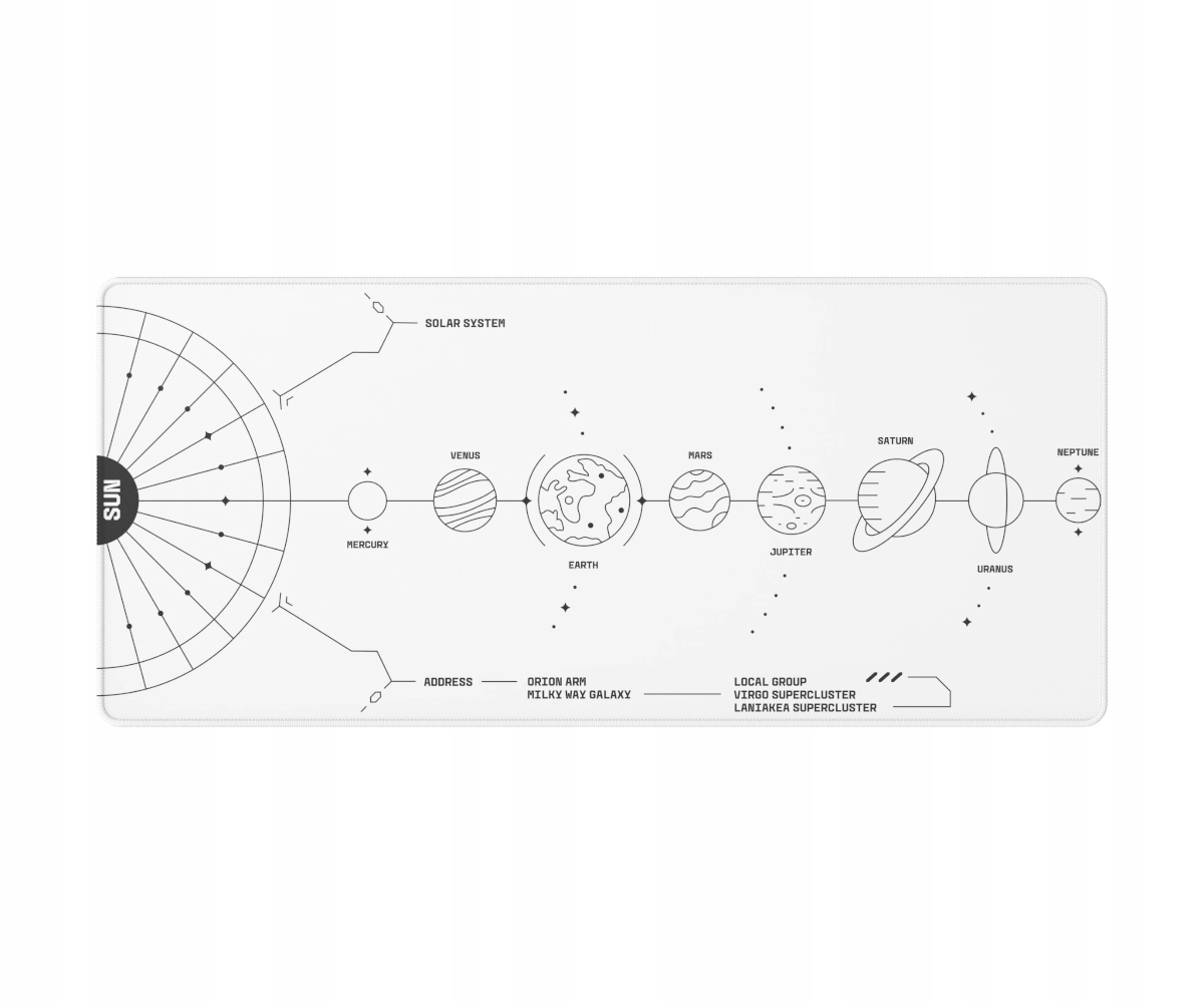 Podkładka pod mysz Dark Project Gaming Mousepad Terra Nova White XL