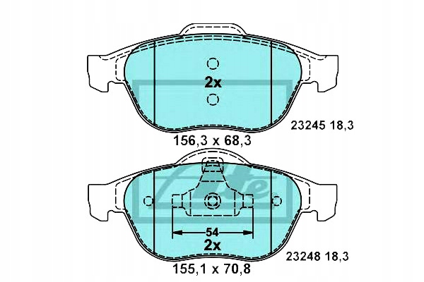 KLOCKI HAMULCOWE CERAMICZNE RENAULT ESPACE IV LAGU Strona zabudowy przód