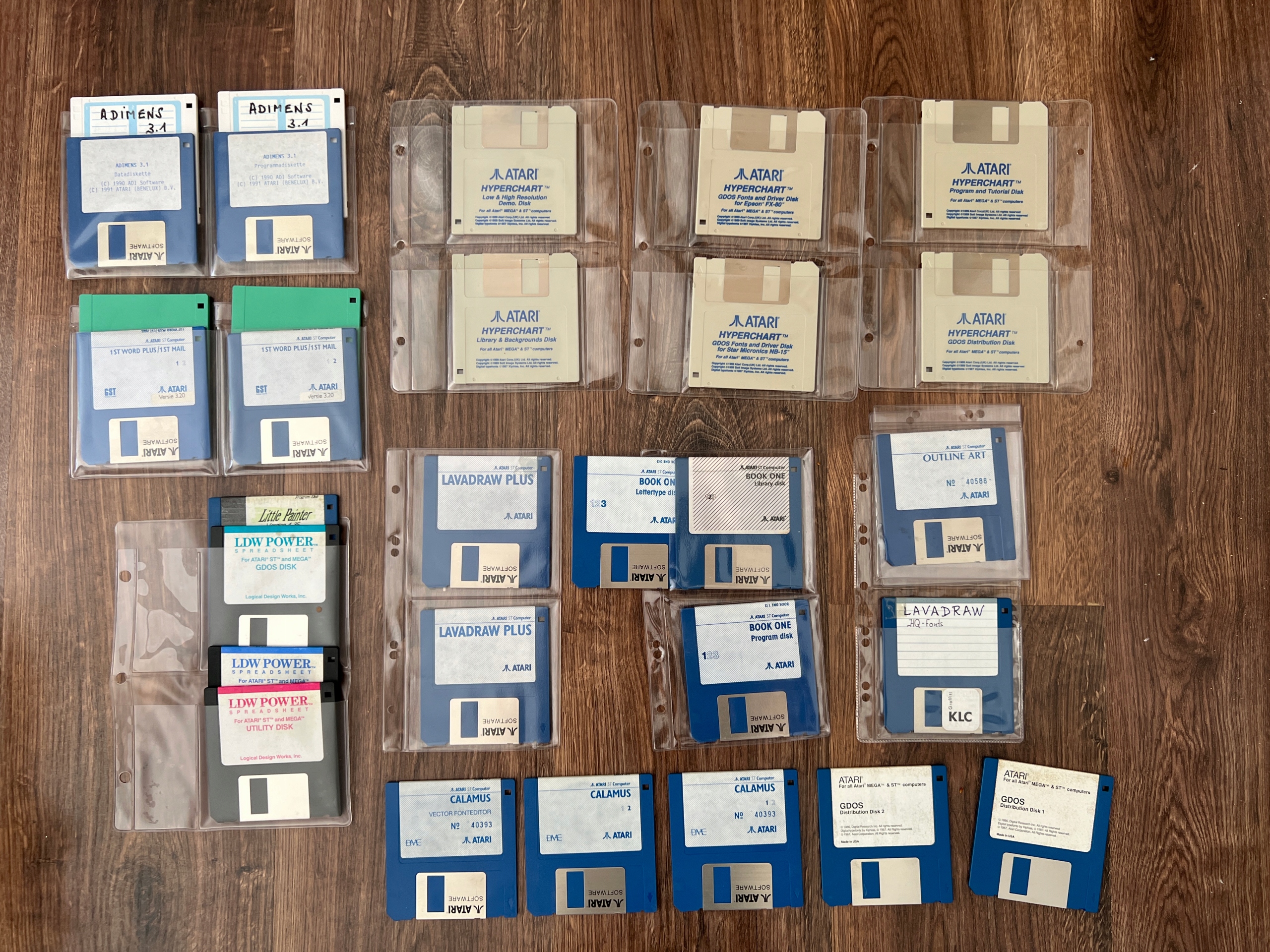 Zestaw oryginalnych programów do Atari ST MEGA ST