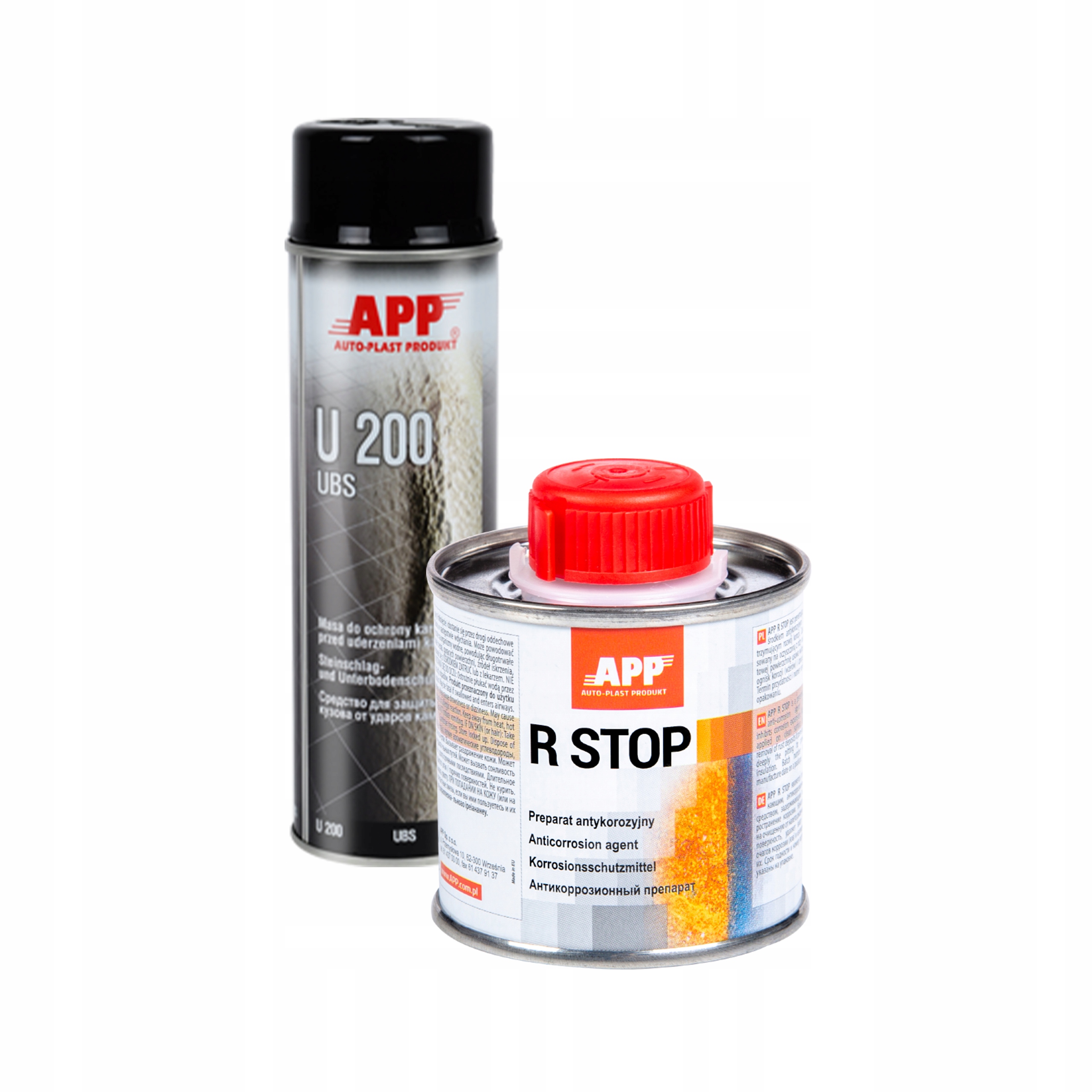Preparat do konserwacji U200 500ml CZARNY Spray + APP R-STOP na rdzę 100ml
