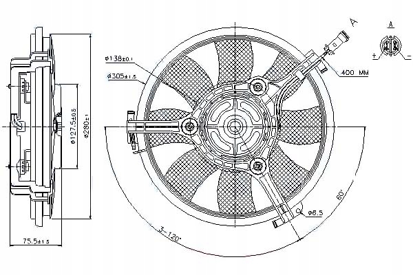 Nissens Ventilátor Chladiče Audi A4 2.4 (8D2. B5)