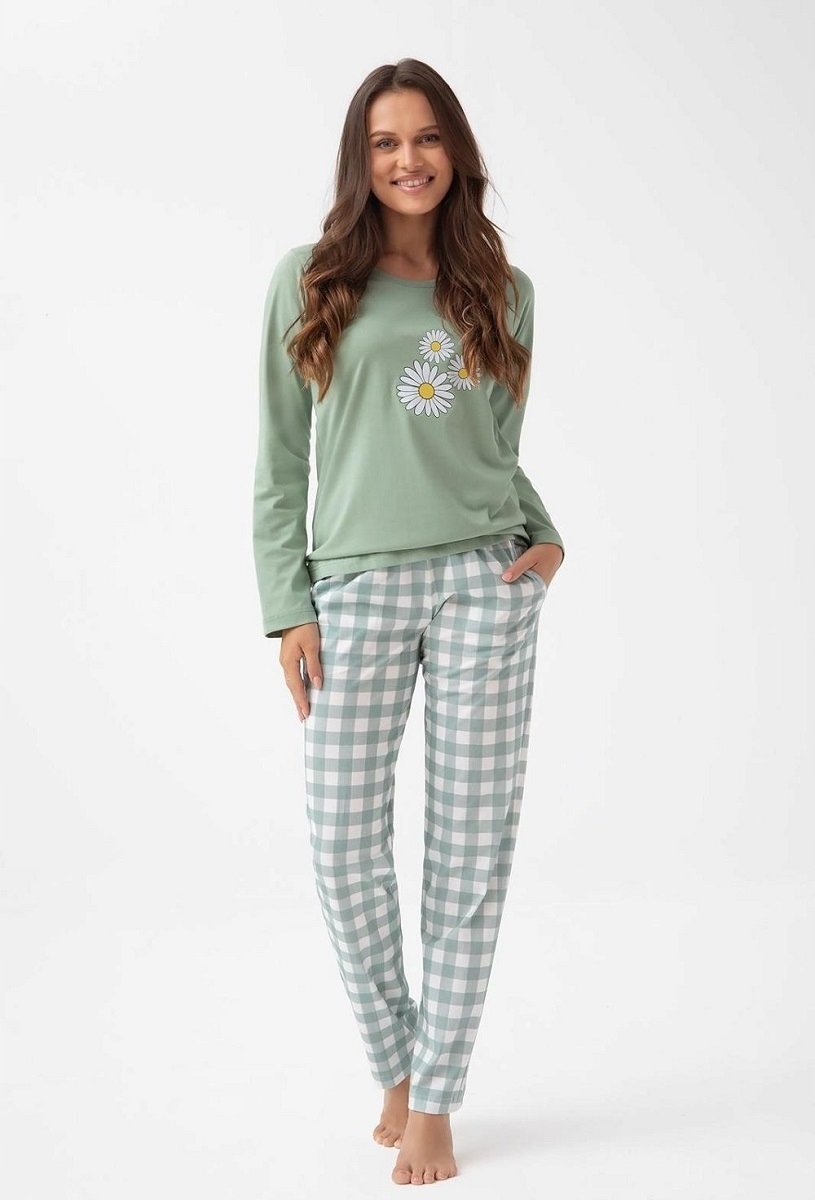 Dámské Pyžamo 320/XXL Avokádo Kostkovaná