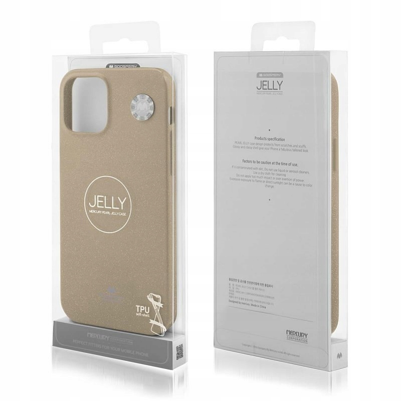 Etui Mercury Jelly do Apple iPhone 14 Pro złoty