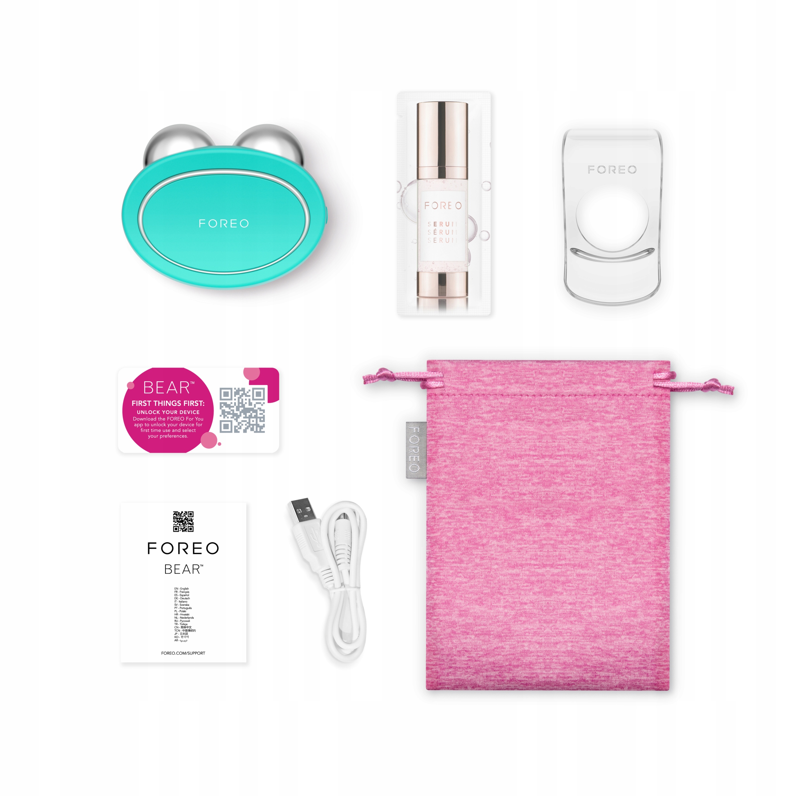 FOREO BEAR Mint Urządzenie do modelowania twarzy Kolor dominujący niebieski