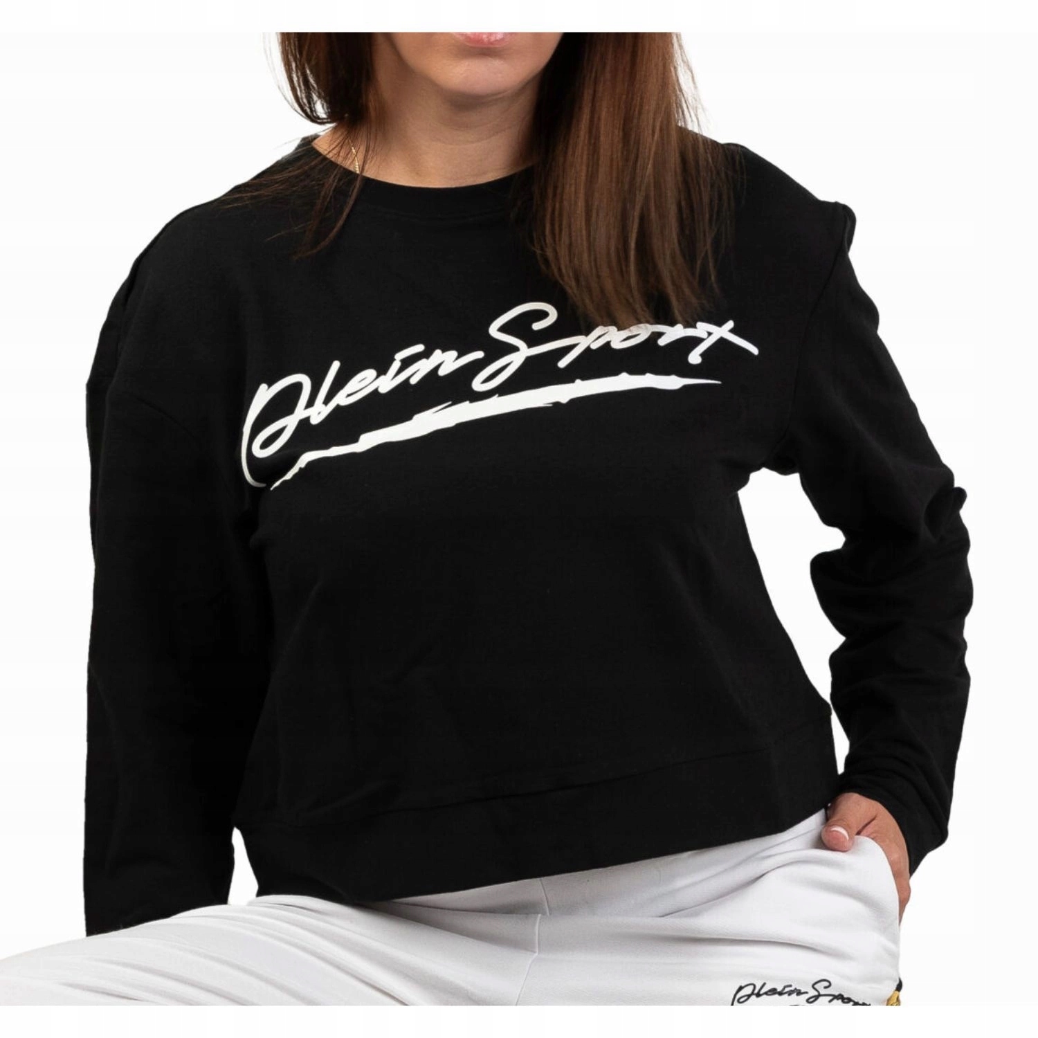 Dámská Mikina Plein Sport , černá, bavlněná, krátká, s logem vel. L