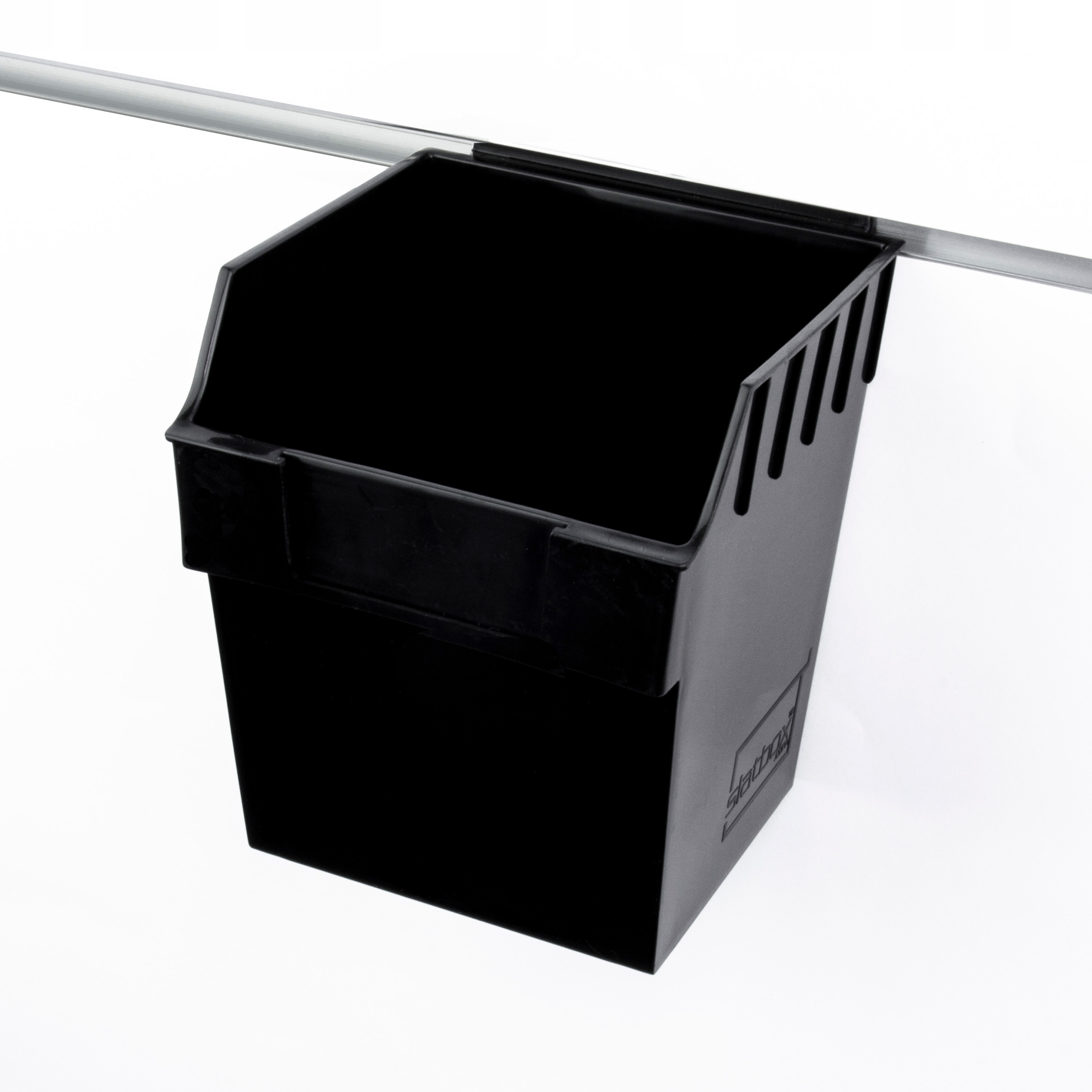 

Pojemnik Top wysoki na Slatwall 15x15x18cm czarny