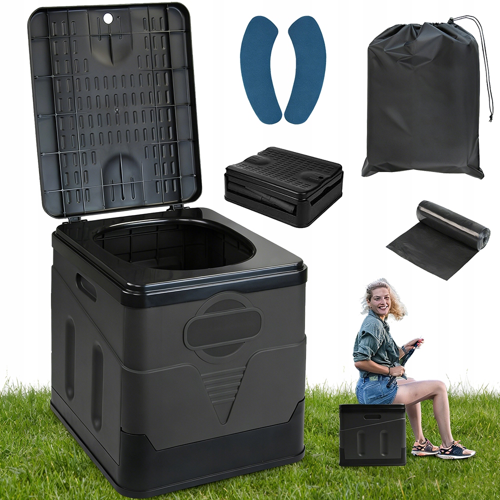 Przenośna Toaleta Turystyczna 20L Do Samochodu Kempingu Składana