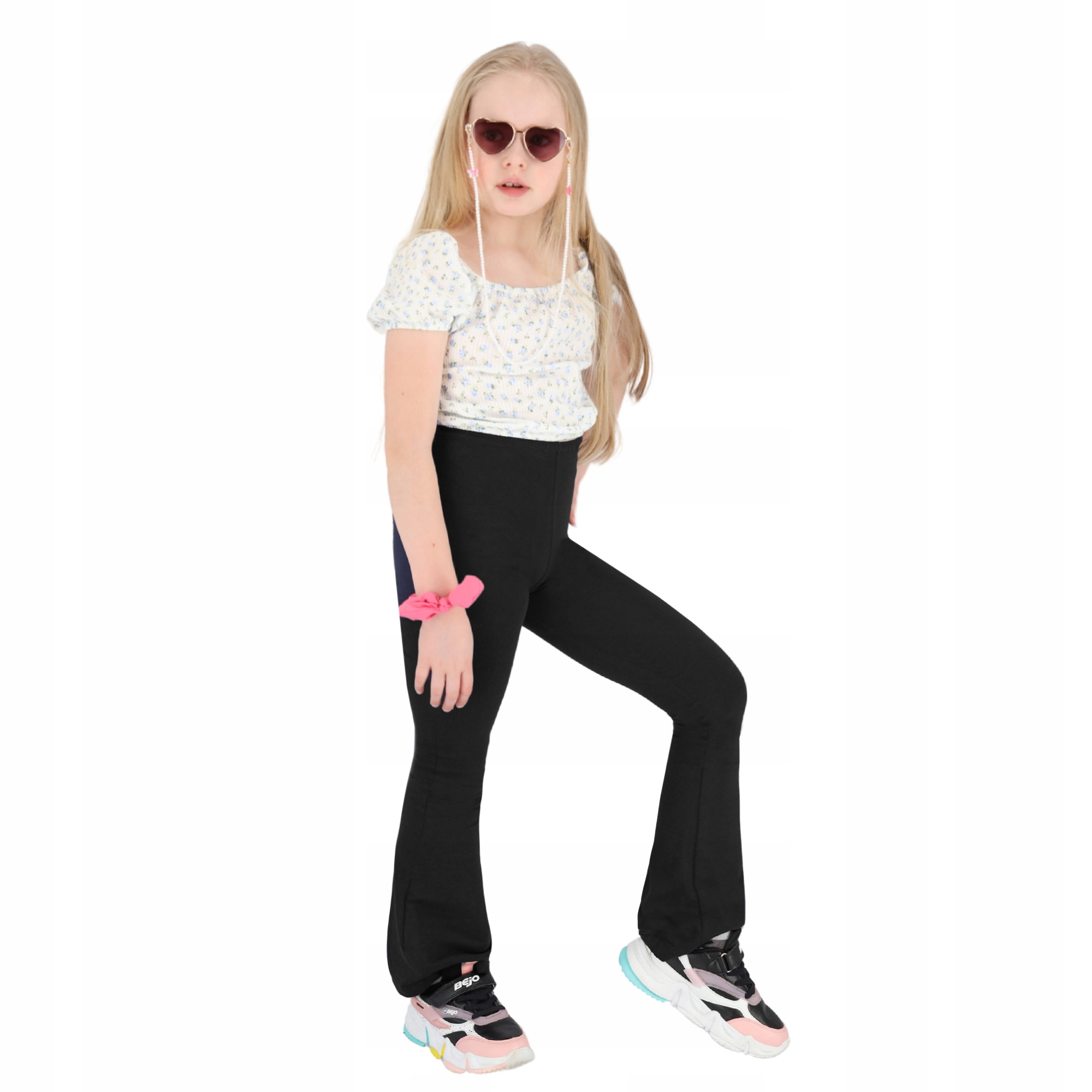 SPODNIE DZWONY DZIEWCZĘCE DRESY BAWEŁNIANE 146 Kod producenta CHFL