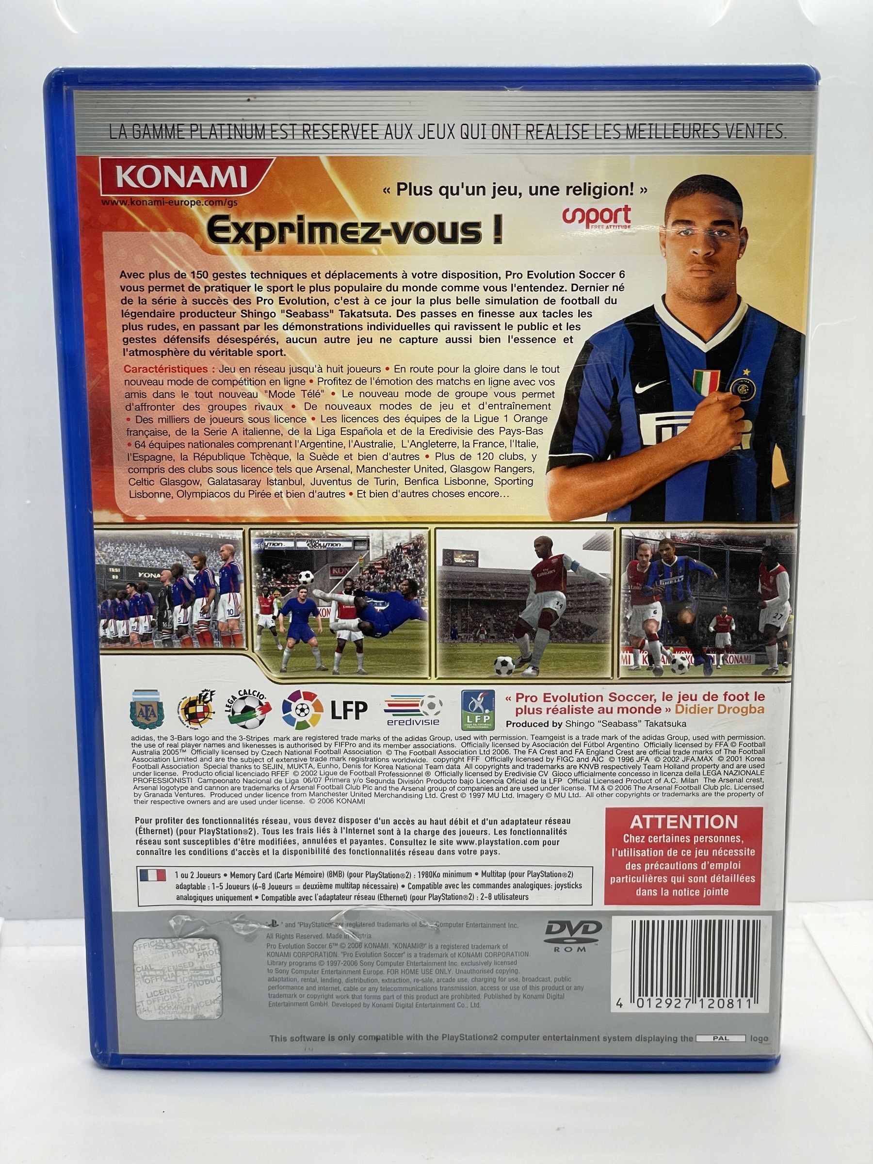 Gra Pro Evolution Soccer 6 PS2 (FR) Tematyka sportowe