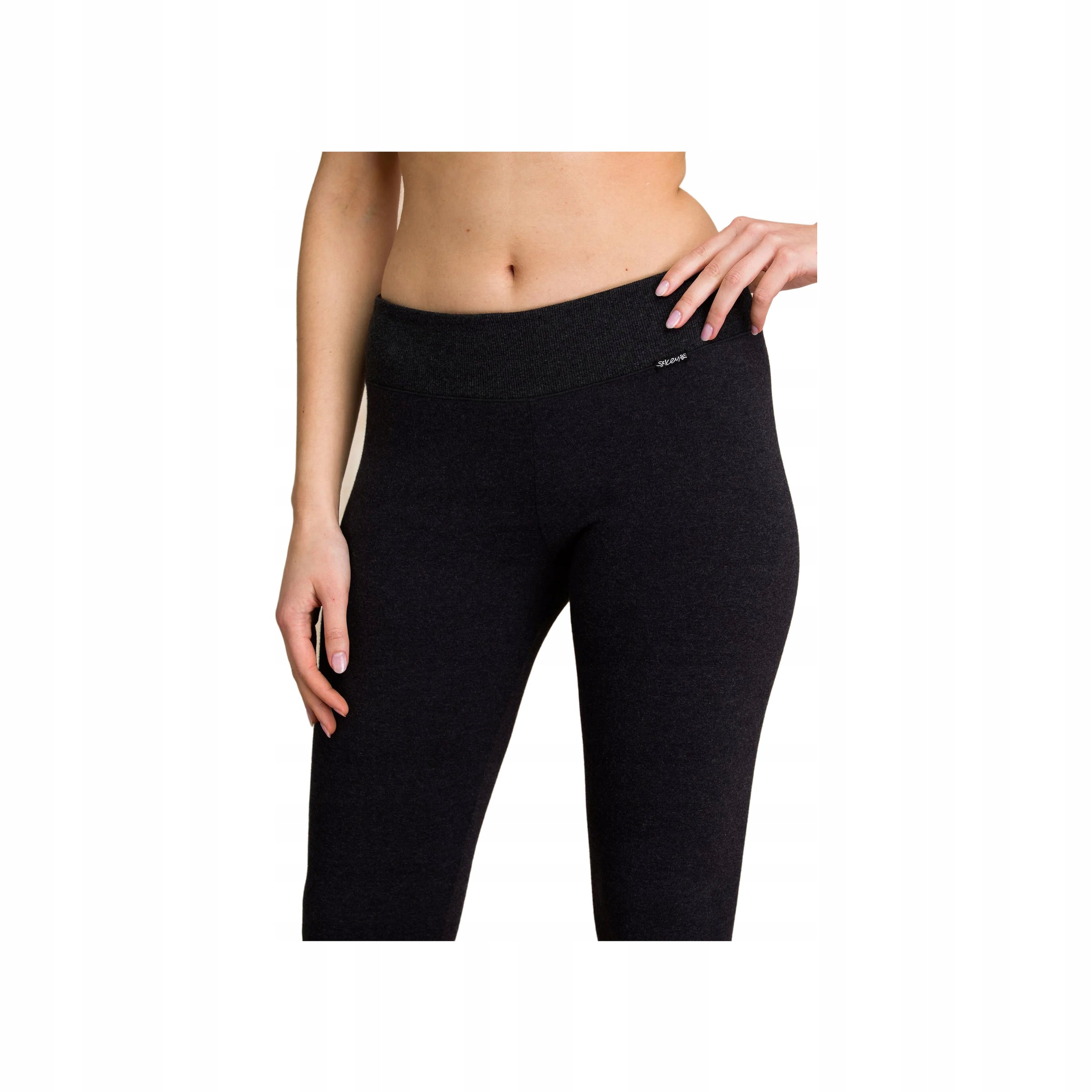 Legginsy damskie ocieplane termoaktywne Hot Touch czarne bawełniane M