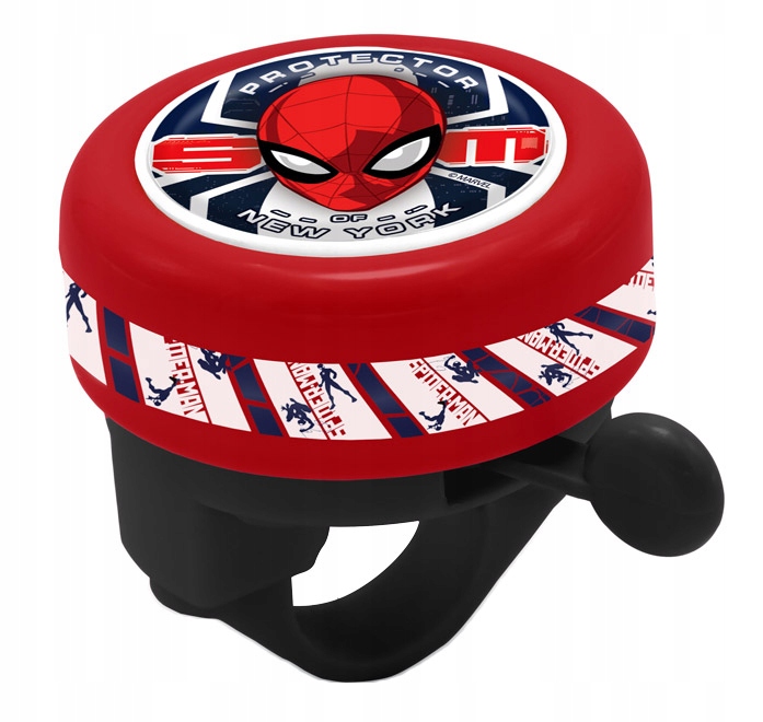 Koszyk wiatraczek dzwonek rowerowy na rower hulajnogę SPIDERMAN Materiał dominujący tworzywo sztuczne