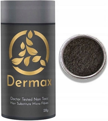 Dermax 28 g – Kosmetika na zahušťování mikrovláken, barva Hnědá