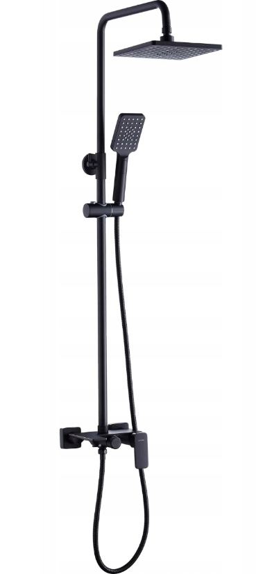 VALVEX ZESTAW PRYSZNICOWY LOFT BLACK Z WYLEWKĄ