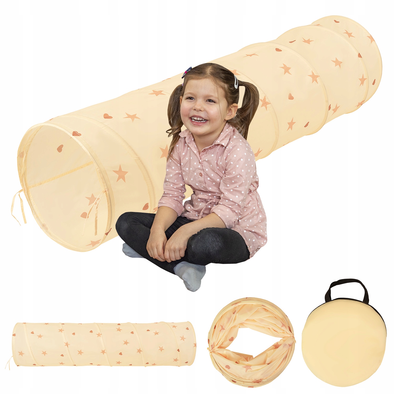 Selonis TT-100X Namiot TUNEL do zabawy Dla Dzieci składany beżowy pusty Marka Selonis