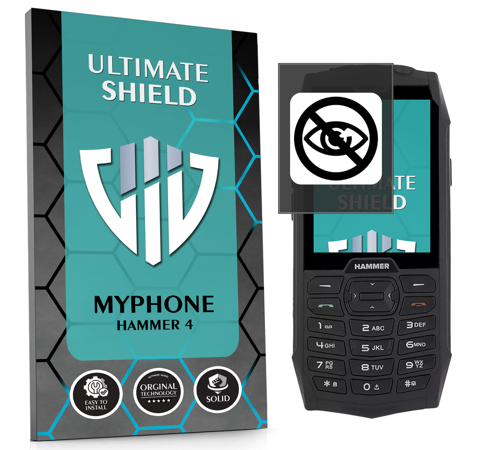 Sklo 5D Privacy Anti-spy Pro Myphone Hammer 4 Hydrogelové Matné