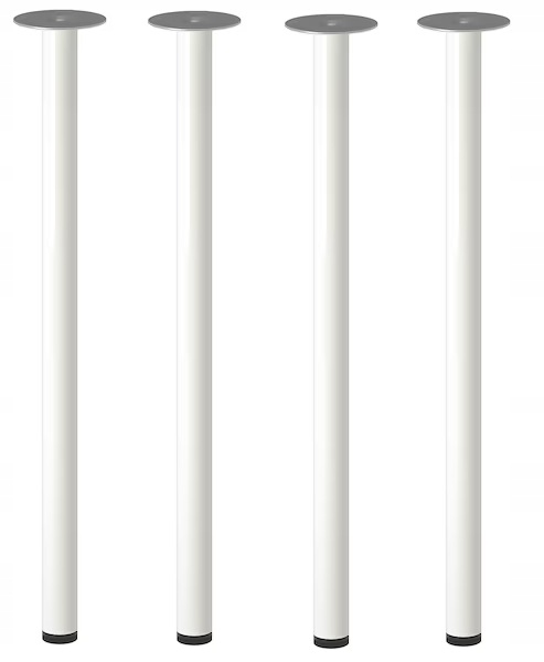 

Ikea Adils nogi regulowane 4 szt Białe stół biurko