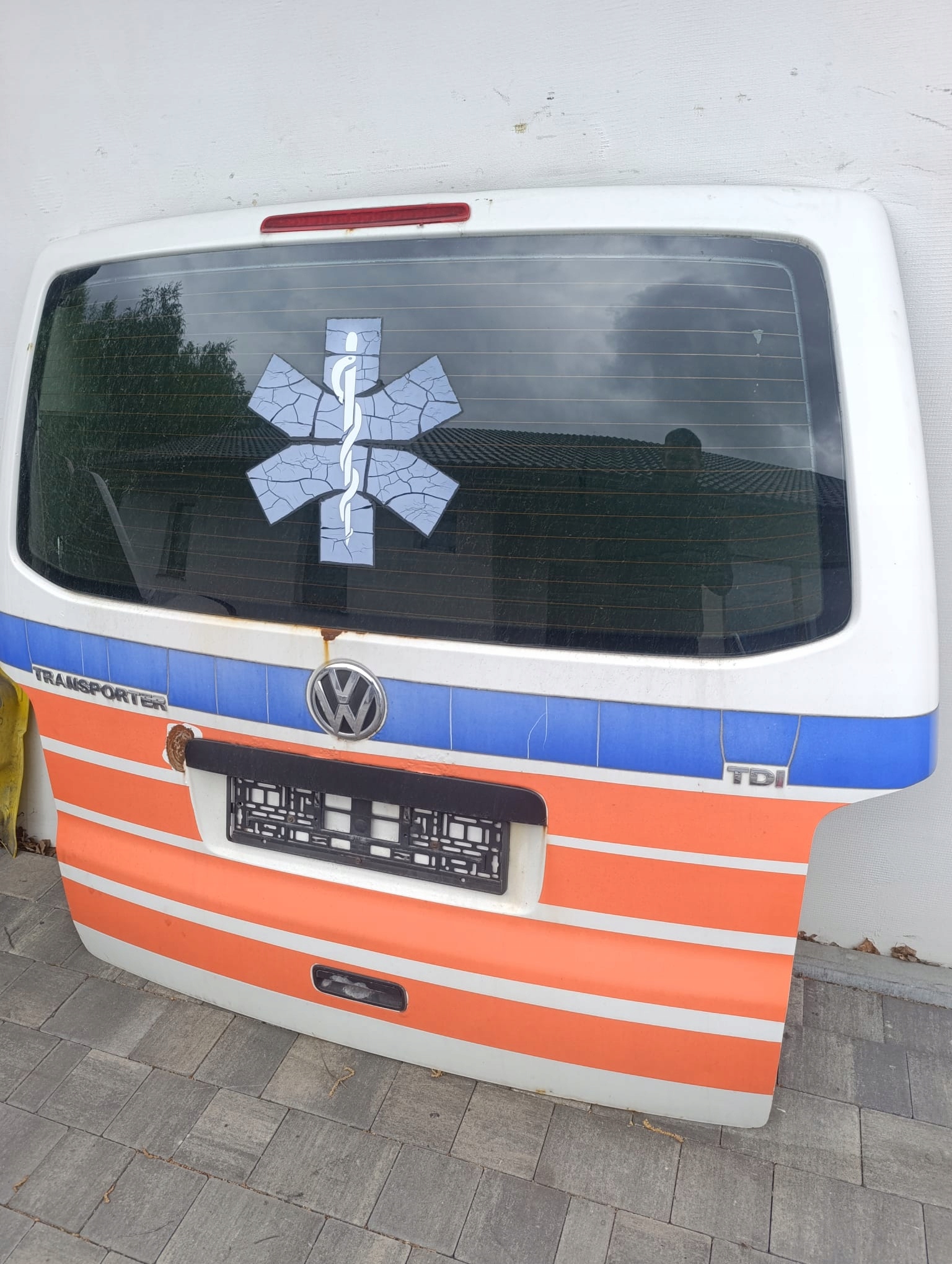trunk door cover boot VW T5 T5 lift rear part biala